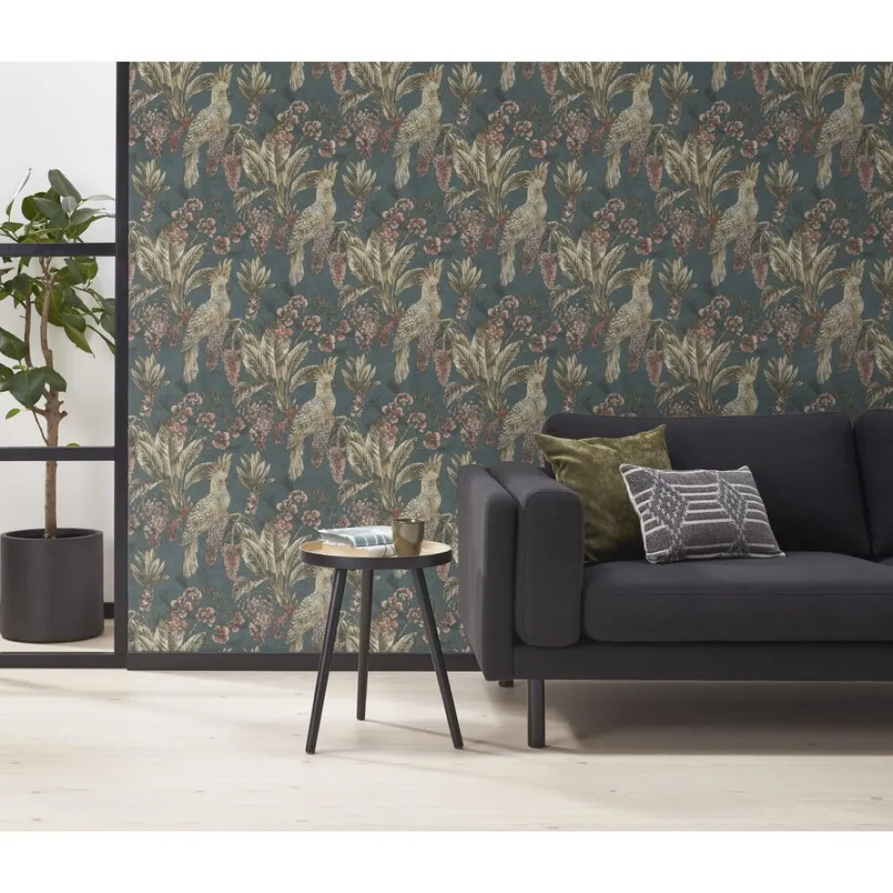 New Behang Frank Blauw Vliesbehang