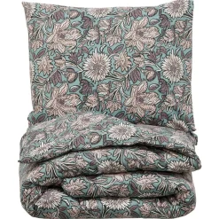 Flash Sale Dekbedovertrek Iris Groen - 140X200 Cm Beddengoed