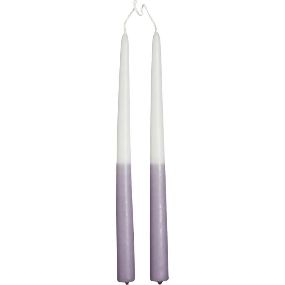 Online Dinerkaars Dip Dye Lila Kaarsen & Theelichten