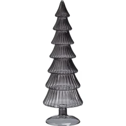 Outlet Glazen Kerstboom Smoke Grijs Kerstdecoratie
