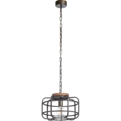 Cheap Hanglamp Wood 1-Lichts Zwart Hanglampen