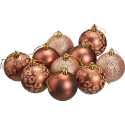 Cheap Kerstbal Animal Bruin 10 Stuks Kerstballen & Kerstornamenten