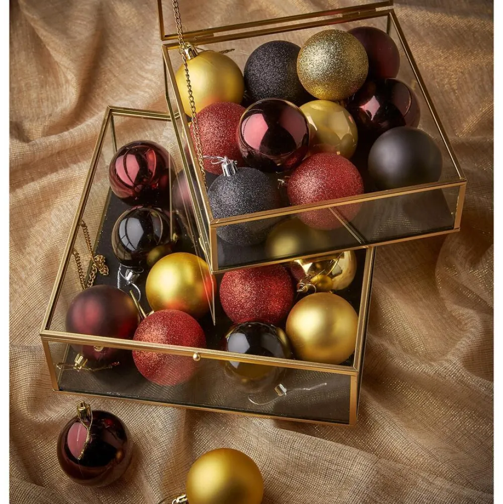 New Kerstbal Bruin 10 Stuks Kerstballen & Kerstornamenten