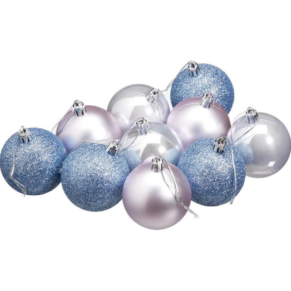 Cheap Kerstballen Lila - 10 Stuks Kerstballen & Kerstornamenten