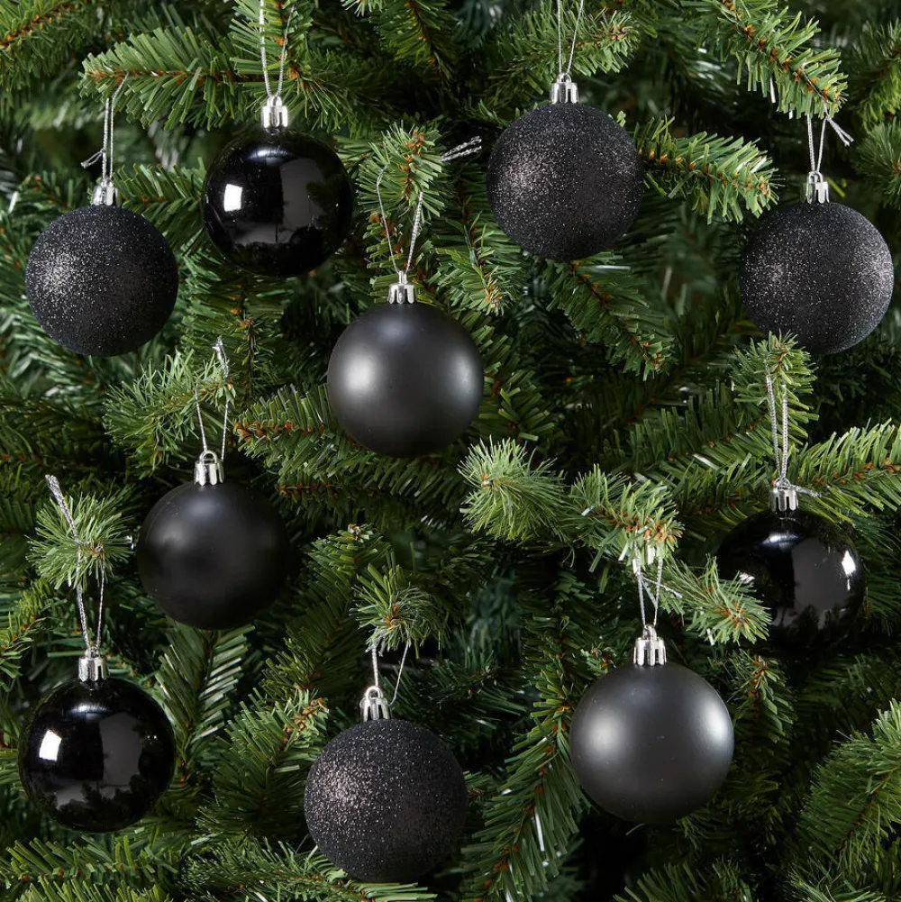 Sale Kerstbal Zwart 10 Stuks Kerstballen & Kerstornamenten