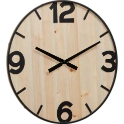 Sale Klok Wensley Zwart Naturel Klokken