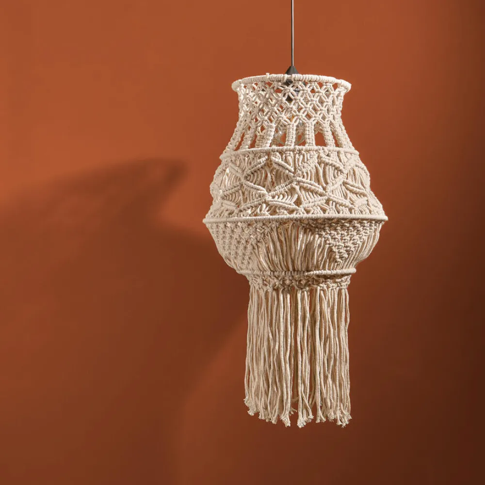 Hot Lampenkap Macrame Naturel Hanglampen
