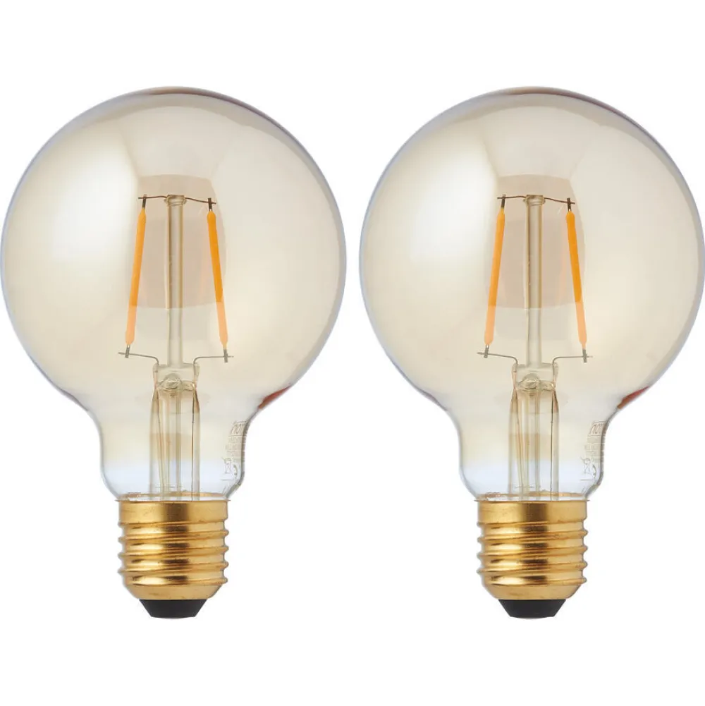 Fashion Led Lamp Goud 2 Stuks 80 Mm Lichtbronnen