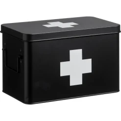 Clearance Medicijnbox Zwart 20X18,5X31 Cm Badkameraccessoires