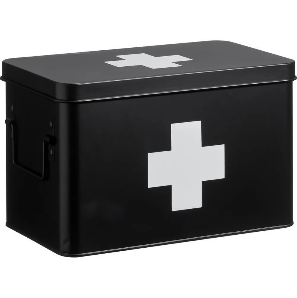 Clearance Medicijnbox Zwart 20X18,5X31 Cm Badkameraccessoires