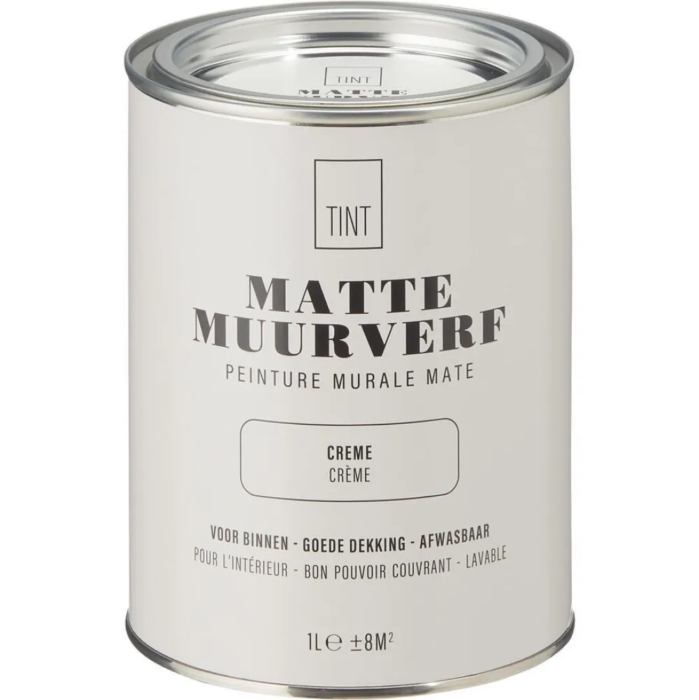 Best Sale Muurverf Mat Creme - 1 L Muurverf