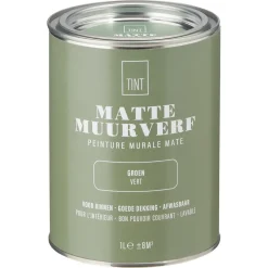 Cheap Muurverf Mat Groen - 1 L Muurverf