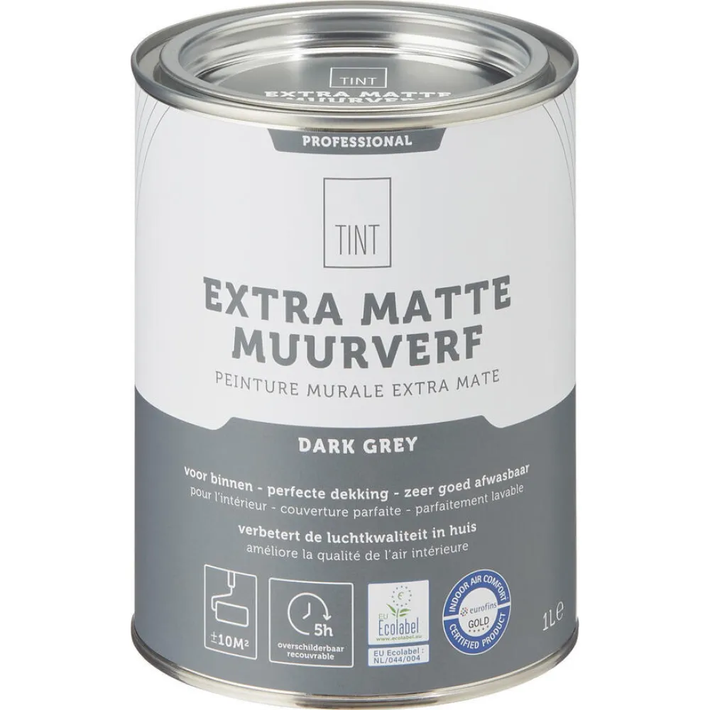 Store Muurverf Professional Dark Grey - 1 L Muurverf