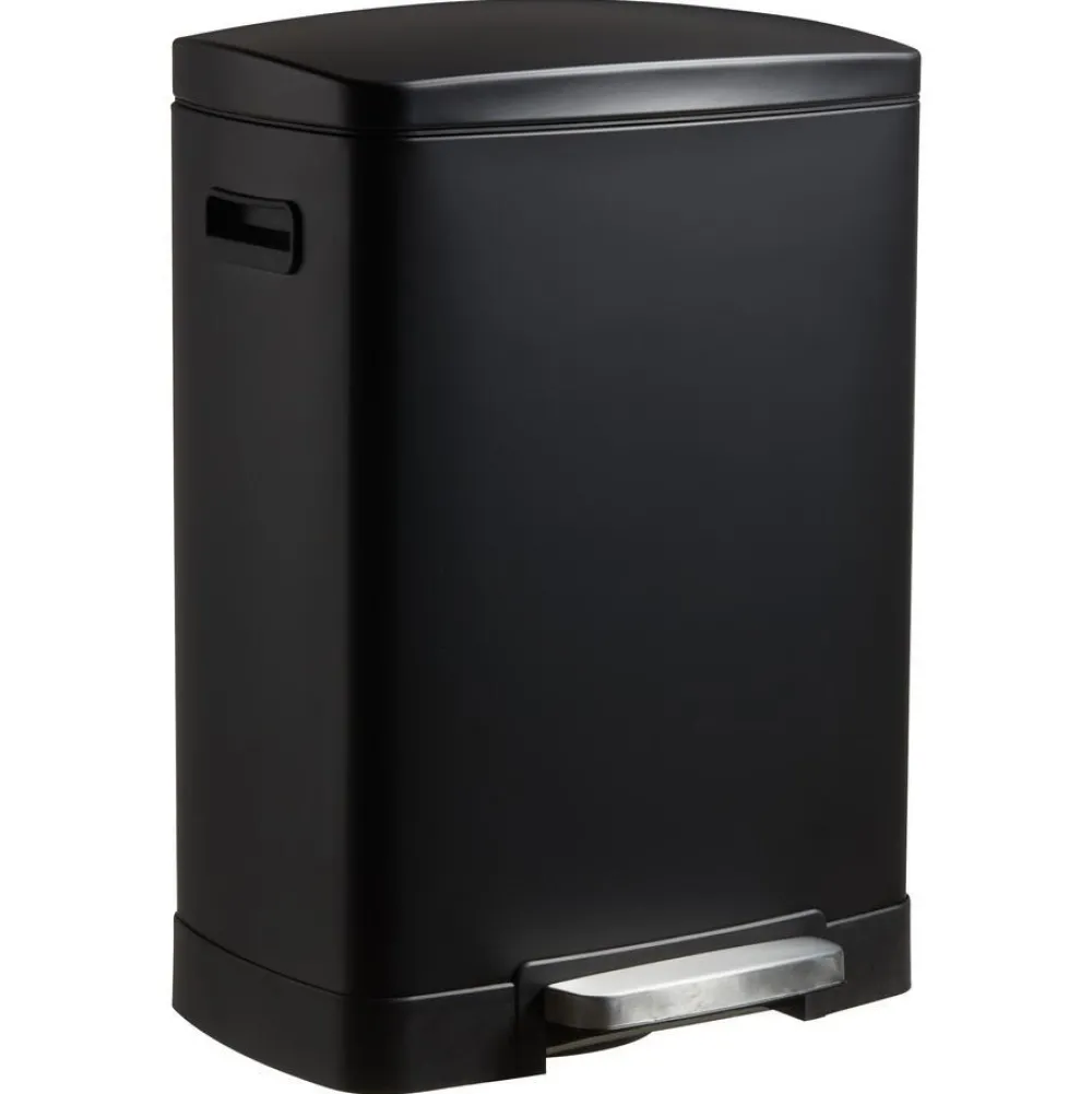 Outlet Pedaalemmer Duo/Softclose 40 Liter Mat Zwart Afvalbakken