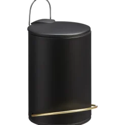 Best Pedaalemmer Zwart Goud Badkameraccessoires