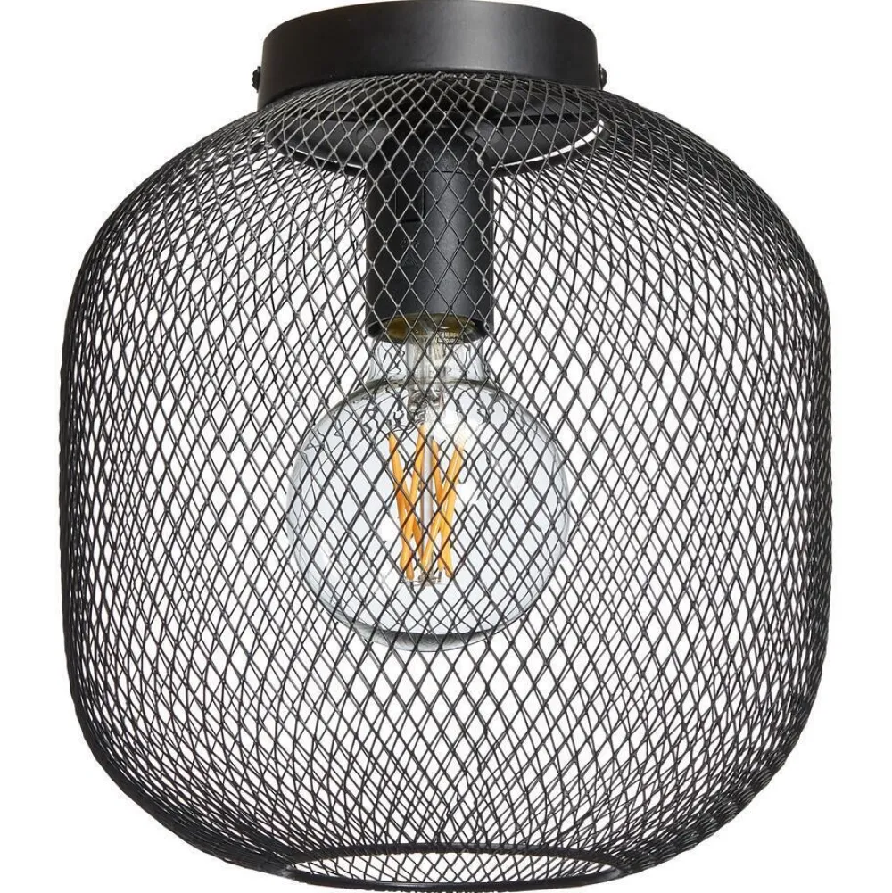 Clearance Plafondlamp Mesh Zwart Plafondlampen