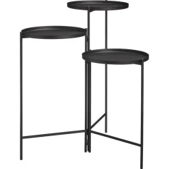 Hot Plantentafel Hoog Zwart Bijzettafels