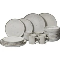Discount Servies 16-Delig Grijs Borden & Bestek