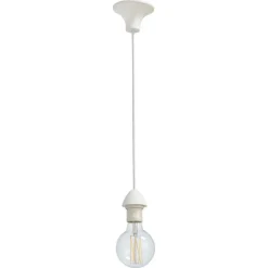 Cheap Snoerpendel E27 Wit Snoerpendels