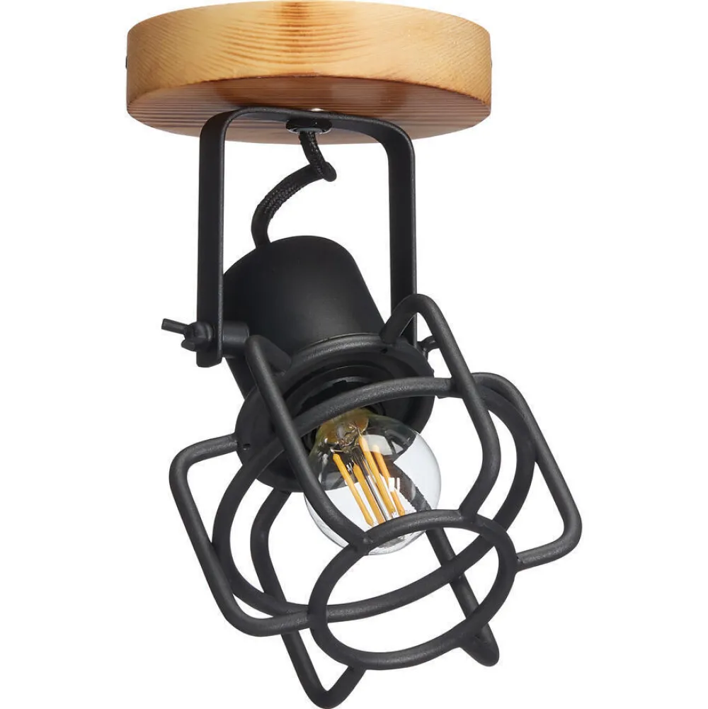 Sale Spot Wood 1-Lichts Zwart Spots