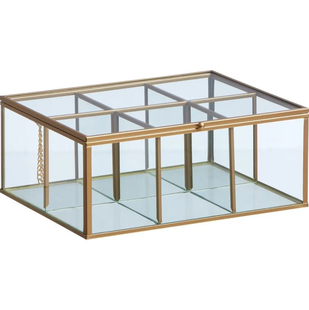 Hot Theedoos Glas Goud Placemats & Onderzetters