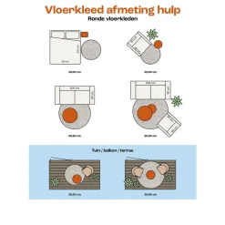 Discount Vloerkleed Solis Naturel - O 100 Cm Vloerkleden