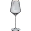 Store Wijnglas Ribbel Grijs Glazen & Mokken
