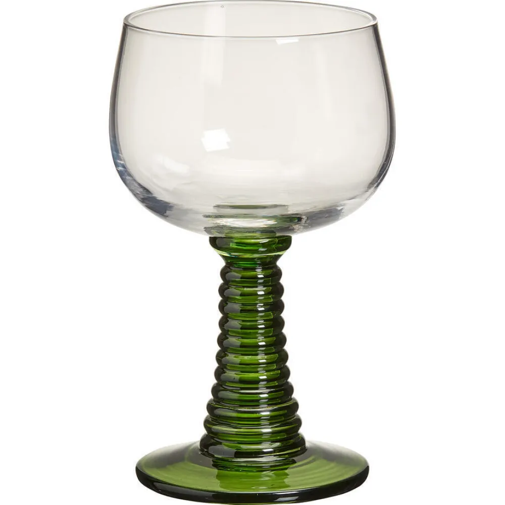 New Wijnglas Ribbel Groen Glazen & Mokken